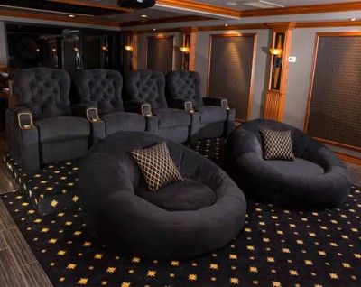 31 Home Theater Ideas That Will Make You Jealous | Sebring Design Build | Design Trends Small Home Theater, Small Home Theaters, Home Theater Room Design, Theater Furniture, Theater Room Design, Theater Chairs, Home Cinema Room, At Home Movie Theater, Home Theater Rooms