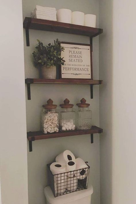 bathroom corner with a slender shower stall. This small shower was fitted into a bathroom corner  #bathroomideas #bathroomideasroom #Bathroomideasremodeling #bathroomwalldecor #bathroomideasshower Makeover Kamar Mandi, Farmhouse Bathroom Decor Ideas, Decor Ikea, Small Bathroom Storage, Farmhouse Bathroom Decor, Bathroom Renos, Small Bathroom Decor, Decor Minimalist, Home Design Decor