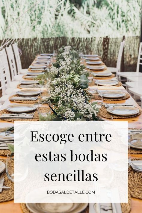 Cuando hablamos de estilos de bodas sencillas, siempre está la opción de la boda íntima en casa. Lee más de otras ideas en nuestro artículo de la semana... #bodasintimas #bodaintimaencasa Weeding, Table Settings, Wedding Decorations, Baby Shower, Table Decorations, Floral, Home Decor, Home Décor