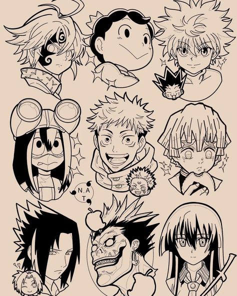 Anime Tattoos Flash, Anime Flash Tattoo Designs, Anime Flash Sheet, Anime Flash Art, Anime Tattoo Flash, Manga Panel Tattoos, Flash Tattoo Anime, Anime Flash Tattoo, Manga Tattoo