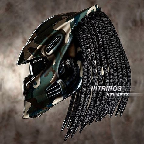 A photo posted by Nitrinos (@nitrinos_helmets) on Dec 6, 2015 at 4:26pm PST Russian motorcycle helmet company Nitronos Motostudio has created an Russian Motorcycle, Motorcycle Helmets Art, Predator Helmet, Cool Motorcycle Helmets, Custom Motorcycle Helmets, Bike Helmets, Motorbike Helmet, Custom Helmets, Cool Motorcycles