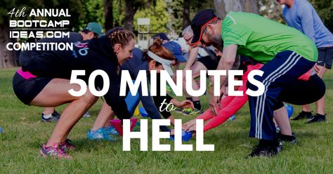 50 Minutes to Hell (Competition Entry) | Bootcamp Ideas Bootcamp Ideas, Spartacus Workout, Hill Workout, Short Couples, Workout Time, Hiit Session, Bicycle Crunches, Workout Calendar, Boot Camp Workout