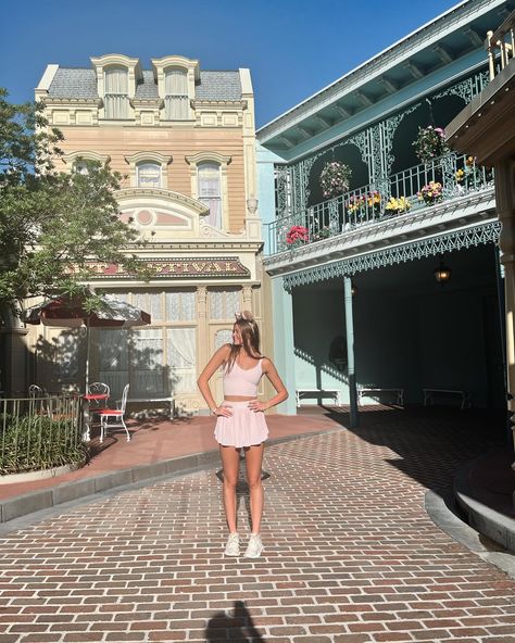 disney lululemon matching outfit pink align tank top skirt on clouds aesthetic Pink Disney Outfit, Pink Align Tank, Align Tank Top, Clouds Aesthetic, Tank Top Skirt, Align Tank, Disney Outfit, Outfit Pink, On Clouds