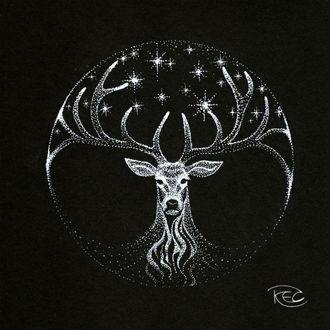 Stag Tattoo, The Otherworld, Deer Tattoo, Deer Art, Celtic Tattoos, Tattoo Meaning, Celtic Art, White Stag, White Tattoo