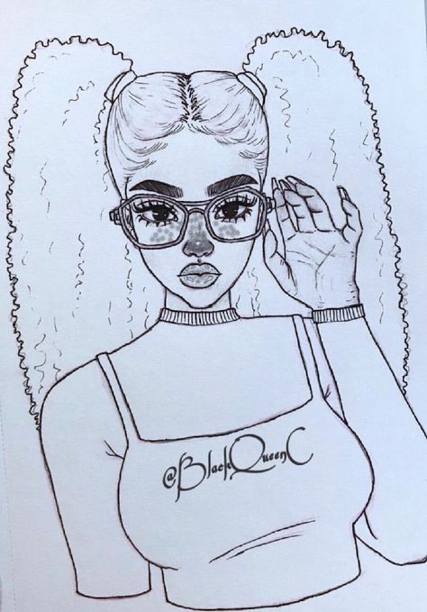 @BlackQueenC 🌹 Drawing Ideas For Teens, Teenage Drawings, Bff Drawings, Girl Drawing Sketches, Disney Art Drawings, Art Drawings Sketches Creative, Girl Sketch, Book Art Drawings, Girls Cartoon Art