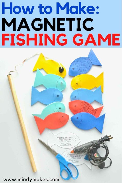 Fishing Pole Craft, Fabric Games, Diy Fishing Game, Diy Fishing Pole, Fishing Crafts, Felt Fishing Game, Fishing Games For Kids, Games Preschool, Diy Fishing Rod