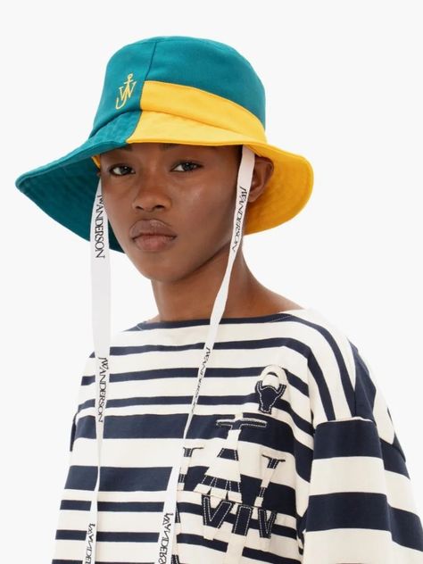 Fishers Hat, Being Better, J W Anderson, Petrol Blue, Jw Anderson, Asymmetrical Design, Earmuffs, Hosiery, Blue Yellow