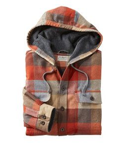 #LLBean: Men's Fleece-Lined Flannel Shirt, Traditional Fit, Hooded Fleece Lined Flannel Shirt, Preppy Bohemian, Plaid Shirt Outfits, Woven Shirts, Lined Flannel Shirt, Free Shed Plans, Kids Christmas Gifts, Flannel Hoodie, Hooded Flannel