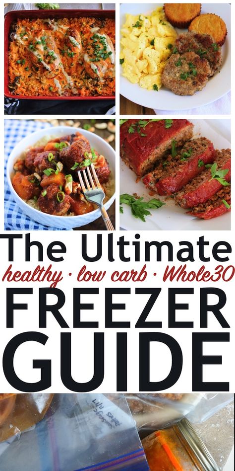 Whole 30 Freezer Meal Prep, Freezer Fit Recipes, Whole30 Freezer Meals, Low Carb Make Ahead Meals To Freeze, Whole Food Freezer Meals, Thm Freezer Meals, Freezer Meals For Diabetics, Clean Freezer Meals, Paleo Freezer Meals