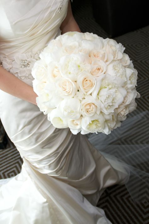 White, Flowers, bouquet, bridal, peony, detail shot, round, White Rose And Peony Bouquet, All White Peony Bouquet, Bridal Bouquet White Peonies Ranunculus, Round White Rose Bouquet, Big Bouquet Of Peonies, Simple Wedding Bouquets, Bridal Bouquet Peonies, Rose Bridal Bouquet, White Bridal Bouquet