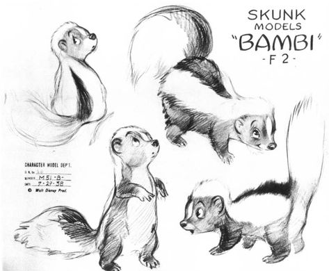 skunk tattoo images | SKUNK PICTURES, PICS, IMAGES AND PHOTOS FOR YOUR TATTOO INSPIRATION Skunk Character Design, Skunk Pictures, Skunk Character, Skunk Tattoo, Skunk Drawing, Bambi Flower, Wildlife Drawings, Flower Character, Disney Concept Art