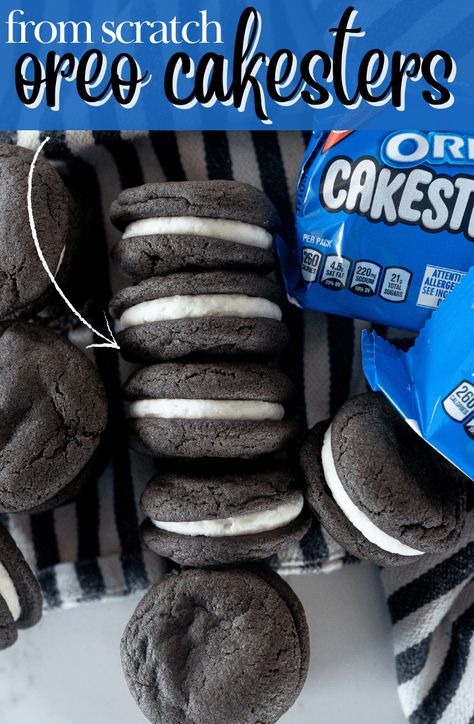 Oreo Cakesters Recipe, Oreo Cakesters, Oreo Cookie Recipes, Homemade Oreos, Cooking With Karli, Kid Hair, Oreo Recipes, Soft Bakes, Flavored Popcorn