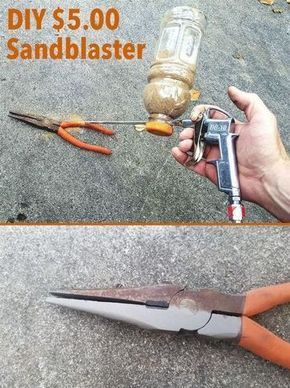 Diy Sand Blaster, Rusty Tools, Garage Tools, Homemade Tools, Metal Projects, Garage Workshop, Tool Hacks, Welding Projects, Woodworking Tips