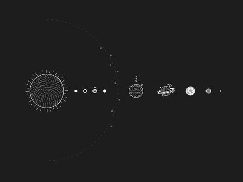 Solar System 2 by Grzegorz Kemona on Dribbble Solar System Gif, Solar System Animation, Solar System Diagram, Solar Images, Solar System Wallpaper, System Wallpaper, Systems Art, Cladding Design, Flame Art