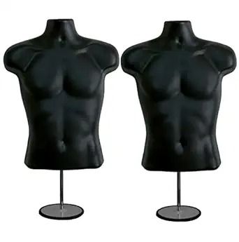 Amazon.com: 2 Pack Male Mannequin Torso with Stand Dress Form Tshirt Display Countertop Hollow Back Body S-M Clothing Sizes Black : Industrial & Scientific Maniquin Dress Display, Stand Dress, Black Mannequin, Male Mannequin, Mannequin Torso, Tshirt Display, Metal Pole, Black Industrial, Shop Fittings