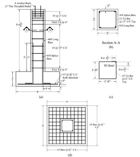 Longitudinal Section Architecture, Longitudinal Section, Concrete Footings, Architectural Section, Concrete Structure, Cross Section, Construction Process, Reinforced Concrete, Detailed Drawings