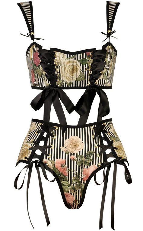 Marty Simone, Corset Lacing, Lingerie Inspiration, Corset Lingerie, Pretty Lingerie, Dolce E Gabbana, Designer Lingerie, Luxury Lingerie, Floral Motifs