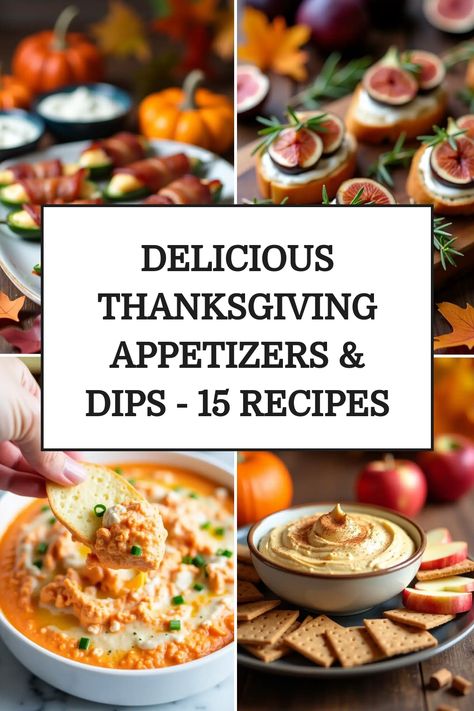 Thanksgiving appetizers and dips, including chips with creamy dip and fig-topped crackers. Thanksgiving Hourdourves, Thanksgiving Dips And Appetizers, Thanksgiving Hors D’oeuvres, Thanksgiving Finger Food Ideas, Appetizer Dip Recipes, Thanksgiving Dips, Thanksgiving Appetizers Finger Foods, Appetizers And Dips, Thanksgiving Appetizers Dips