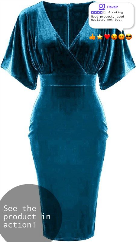 GownTown Butterfly Sleeve Velvet Pencil Women's Clothing | 3 User Reviews Velvet Pencil Dress, Empire Waist Gown, Audrey Hepburn Style, Hepburn Style, Tulle Ball Gown, 1950s Style, Butterfly Sleeve, Aqua Dress, Long Dress Casual