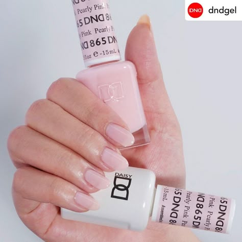 DND Gel Nail Polish Duo Gel and Matching Lacquer Duo: 1 Gel 15ml + 1 Lacquer 15ml Dnd Gel Polish Colors Pedicure, Dnd Gel Polish Colors On Nails, Dnd Gel Light Pink, Dnd Pink Glaze, Dnd 865 Pearly Pink, Dnd She's White She's Pink, Dnd Milky Pink Polish, Dnd Pearly Pink, Light Pink Dnd Gel Polish