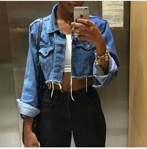 Baddie Outfit, Instagram Baddie, College Fits, Denim Outfits, Womens Denim, Mode Inspo, Winter Mode, Denim Jacket Women, Tweed Blazer