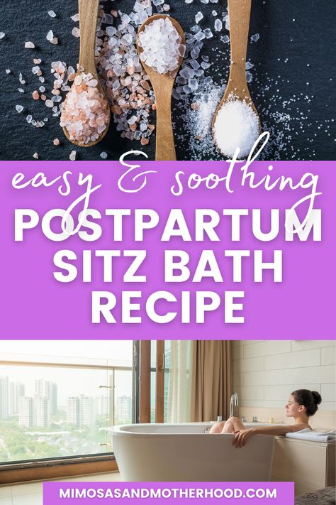 Post Partum Bath Soak, Homemade Sitz Bath How To Make, Homemade Sitz Bath, Herbal Sitz Bath Recipe, Postpartum Sitz Bath Recipe, Postpartum Bath Soak, Pregnancy Bath Soak, Sits Bath Postpartum, Diy Sitz Bath