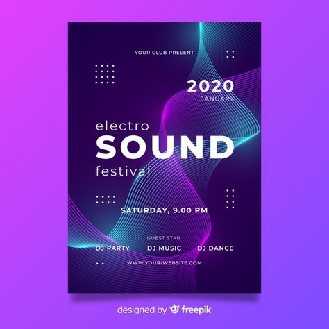 Abstract Poster Design, Electronic Music Poster, Music Abstract, Blend Tool, Poster Template Free, Music Concert Posters, Business Poster, Beautiful Logos Design, Event Poster Design