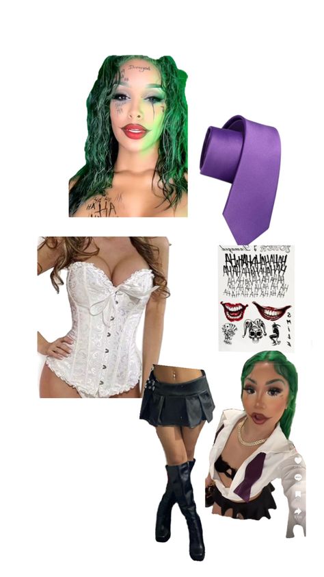 Joker Costume Female Outfit, Joker Outfit, Female Joker, Joker Costume, I Cool, Halloween Outfits, Cool Girl, Halloween Costumes, Halloween