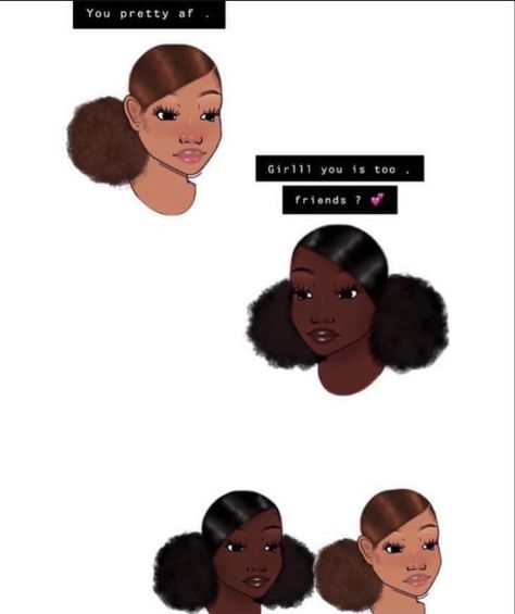 Wojak Black, Black Girls Hairstyles Drawing, Quick Curly Hairstyles, Messy Pixie Haircut, I Love Being Black, Hair Mistakes, Black Jokes, Quick Natural Hair Styles, All I Ever Wanted