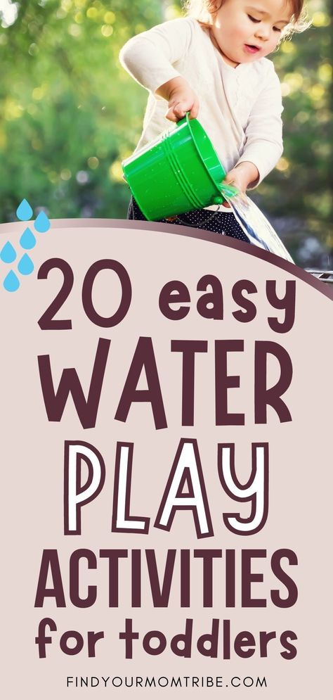 Toddler Water Play Ideas, Easy Water Play For Toddlers, Indoor Water Activities For Toddlers, Waterplay Ideas Preschool, Waterplay Toddler, Toddler Water Activities, Waterplay Ideas, Water Play For Toddlers, Toddler Water Play