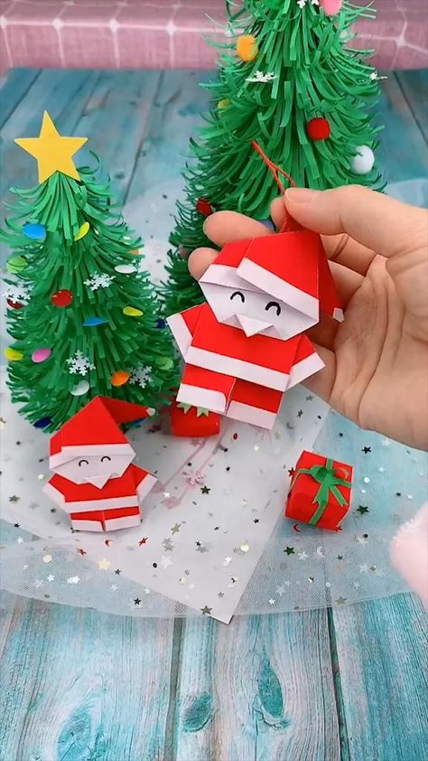 Creative handicraft [Video] | Paper crafts, Christmas paper crafts, Origami crafts Amazing Paper Craft Ideas, Chirstmas Decor, Christmas Paper Crafts, Christmas Card Crafts, Origami Crafts Diy, Kraf Diy, Easy Christmas Crafts, Paper Crafts Origami, Paper Crafts Diy Tutorials