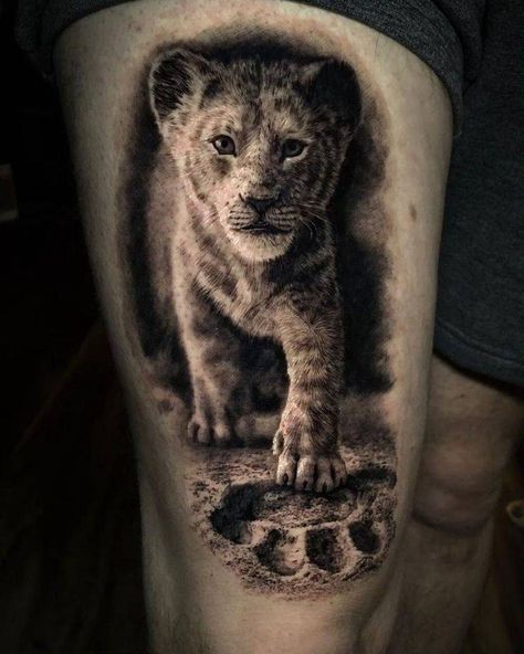 Baby Lion Tattoo, Lioness And Cub Tattoo, Lion Cub Tattoo, Cub Tattoo, Lion Tattoo Meaning, Small Wave Tattoo, Cubs Tattoo, Lion King Tattoo, Lioness Tattoo