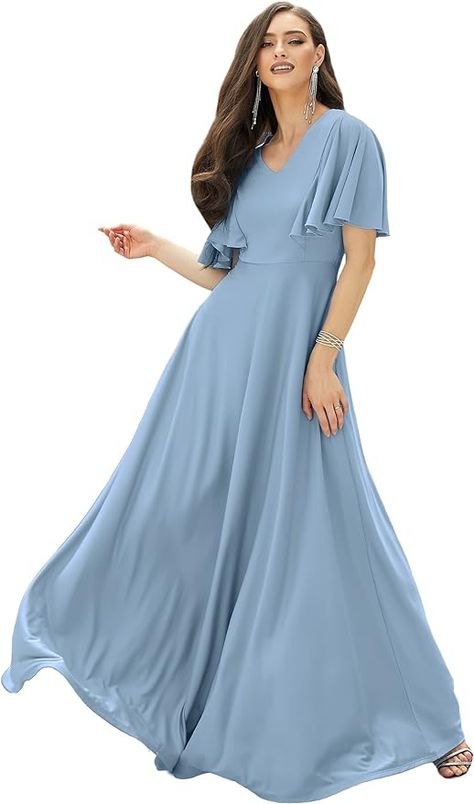 Amazon.com: KOH KOH Womens Long Elegant Bridesmaid Evening Cocktail Modest Maxi Dress : Clothing, Shoes & Jewelry Wrinkle Free Clothes, Big Size Dresses, Prom Night Dress, Types Of Gowns, Modest Maxi Dress, Floor Length Maxi Dress, Modest Maxi, Sky Light, Design 2023