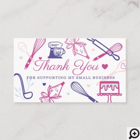 Cake Business Plan, Colorful Baking, Cake Logos, Business Card Background, White Business Card, Card Background, Cake Logo, Cooking Utensil, Bakery Design