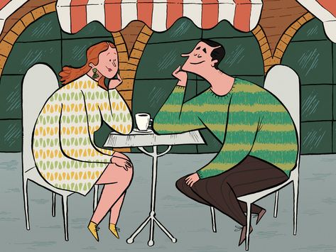 Cafe date Coffee Date Drawing Reference, Cafe Scene Drawing, Couple Coffee Date Illustration, Couple Drinking Coffee Illustration, Cafe Vector Illustrations, Homemade Juice, Autumn Illustration, Couple Illustration, Coffee Date