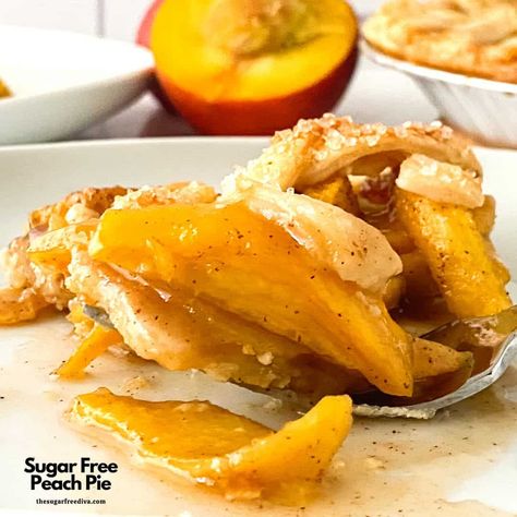 Low Carb Peach Pie, Keto Peach Pie Recipe, Healthy Peach Pie Recipes, Sugar Free Peach Pie Filling, Sugar Free Peach Recipes, Sugar Free Peach Cobbler Easy, Keto Peach Pie, Sugar Free Peach Dessert, Keto Peach Recipes