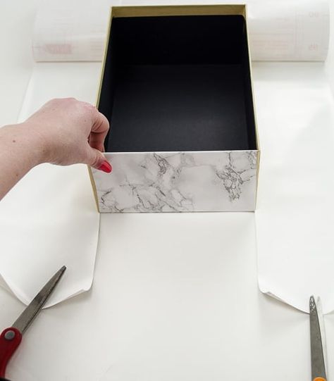 Diy Marble Contact Paper, Covering Boxes, Farmhouse Simple, Marble Office, Marble Contact Paper, Marble Products, Work Status, Sketching Tools, Marble Box