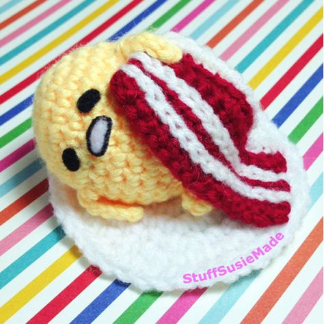 Kawaii Gudetama DIY Crafts - amigurumi crochet pattern by Stuff Susie Made Hello Kitty Crochet, Crochet Phone Cases, Crochet Mobile, Crochet Decrease, Kawaii Crochet, Crochet Food, Amigurumi Free Pattern, Crochet For Beginners, Crochet Patterns Amigurumi