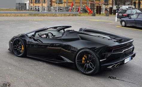 Drop Top Bat Mobile  Lamborghini Huracan Roadster | ADV005  @LuxuryCustomag | @TM_Supercars_Photography  www.thewheelindustry.com #adv1 #thewheelindustry #adv1newstores #lamborghini #lambo #huracan #lp610 #lp580 #roadster #convertible #blackonblack #murderedout #luxury #luxurylife Lamborghini Convertible, Huracan Spyder, Lamborghini Huracan Spyder, Sports Cars Lamborghini, Top Luxury Cars, Lamborghini Veneno, Super Sport Cars, Lamborghini Cars, Lamborghini Gallardo