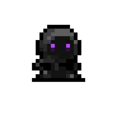 Hidden in the shadows, Available as a sticker and a badge, Message me the badge colour you would like to buy and I can get it added :) Pixel Haunted House, Haunted House Pixel Art, Pixel Games, Cloak, Haunted House, Pixel Art, Art