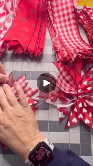 Ribbon Wreath Tutorial, Valentine Ribbon, Valentine Wreath Diy, Lynn Williams, Diy Valentine, Ribbon Wreath, Wreath Tutorial, Free Shoes, Valentine Wreath