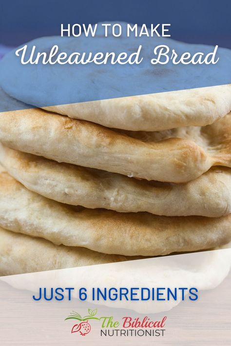 Would you like to make unleavened bread for your church's communion table? Maybe you'd like homemade bread for your Passover feast celebration? This recipe is so easy and you probably have all 6 ingredients in your pantry! It's best to get your kids involved and have your Bible open to hear the faithfulness of God to Israel as you bake this delicious bread! Sourdough Unleavened Bread, Manna Bread Bible, Matza Bread Recipe, Unleaven Bread Recipes, Best Unleavened Bread Recipe, Matzah Bread Recipe, Manna Recipe Bible, Daniel Fast Bread Recipes, Unlevin Bread Recipe