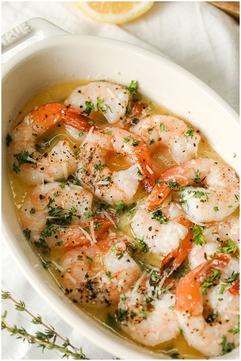 Limewashing Brick, Romabio Limewash, Best Shrimp Scampi Recipe, Butter Garlic Shrimp, Limewash Brick, Oven Baked Shrimp, Garlic Shrimp Scampi, Broiled Shrimp, Baked Shrimp Recipes