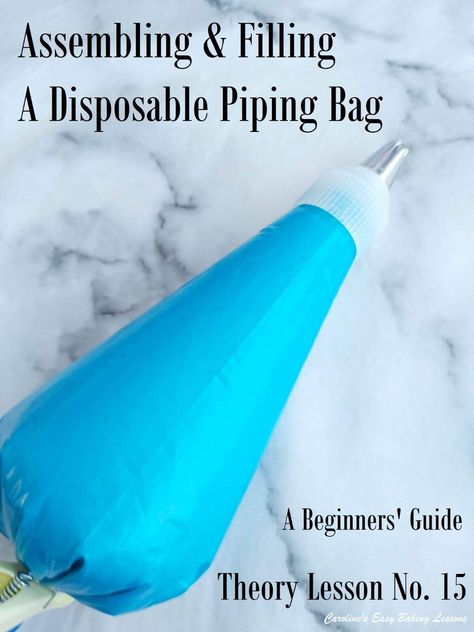 How To Set Up Piping Bag, Icing Bags Diy How To Make, Pipping Bag Hacks, How To Fill Piping Bag, Piping Bags And Tips, How To Use A Piping Bag And Tip, How To Use Piping Bags And Tips, Piping Bag Hacks, Piping Tips Chart