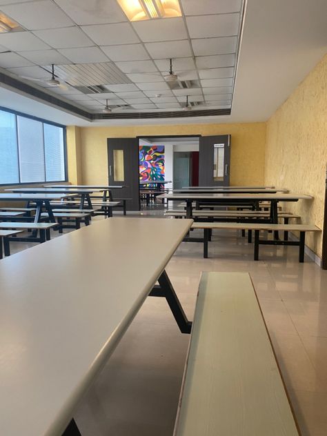 Small School Cafeteria, Aesthetic Cafeteria School, Aesthetic School Cafeteria, Lunch Table School, High School Cafeteria Aesthetic, School Aesthetic Brown, Korean School Cafeteria, Cafeteria Aesthetic School, School Cafeteria Aesthetic