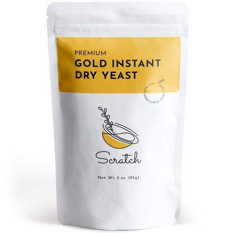 Scratch Gold Instant Rapid-Rise Dry Yeast - Premium Baking Ingredients - Perfect for Making Bread, Pizza, Dough, & Crusts - Q No Yeast Pizza Dough, Pizza Crust Dough, No Yeast Bread, Making Bread, Bread Pizza, Delicious Bread, Pizza Bread, Bread Machine, Instant Yeast