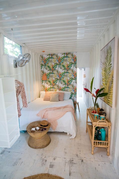 Shipping Container Bedroom, 20ft Container Home, Container Bedroom, Coco Cabana, Port Vila, Spavaća Soba, Diy Cabin, Tiny Houses For Rent, 20ft Container