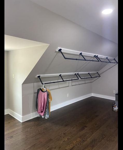 Related Posts - Amazon.com Slanted Ceiling Closet, Design Ložnic, Slanted Walls, Attic Closet, Slanted Ceiling, Clothes Hanging, Attic Bedrooms, Wall Closet, Attic Rooms