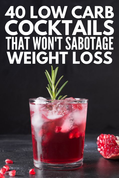 Weight Loss and Alcohol: 40 Low Carb Cocktails to Indulge In Low Calorie Alcohol, Low Carb Alcoholic Drinks, Low Cal Drinks, Low Calorie Alcoholic Drinks, Low Calorie Cocktails, Low Carb Cocktails, Giving Up Alcohol, Keto Cocktails, Healthy Cocktails