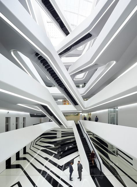 Gallery - Dominion Office Building / Zaha Hadid Architects - 1 Zaha Hadid Buildings, Architecture Art Nouveau, Zaha Hadid Architecture, Zaha Hadid Design, Deconstructivism, Modern Architecture Building, Zaha Hadid Architects, Zaha Hadid, Futuristic Architecture